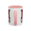 Christmas Mug - Merry Christmas White Green & Red College Text