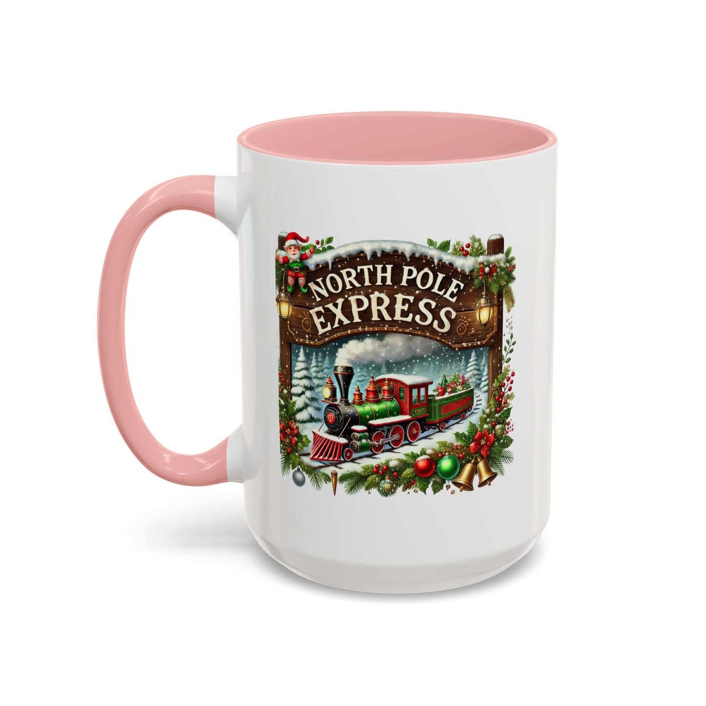 Christmas Mug - North Pole Express Steam Locomotive Ornaments