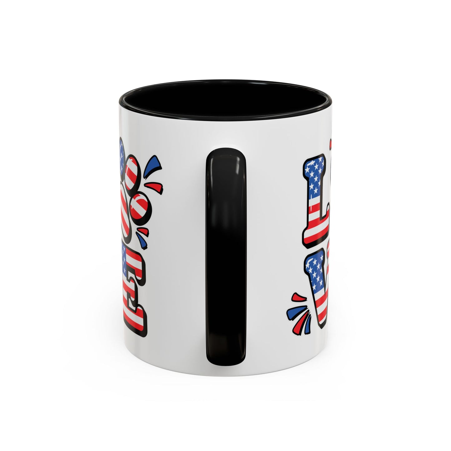 4th of July Mug - Animal Love USA Flag
