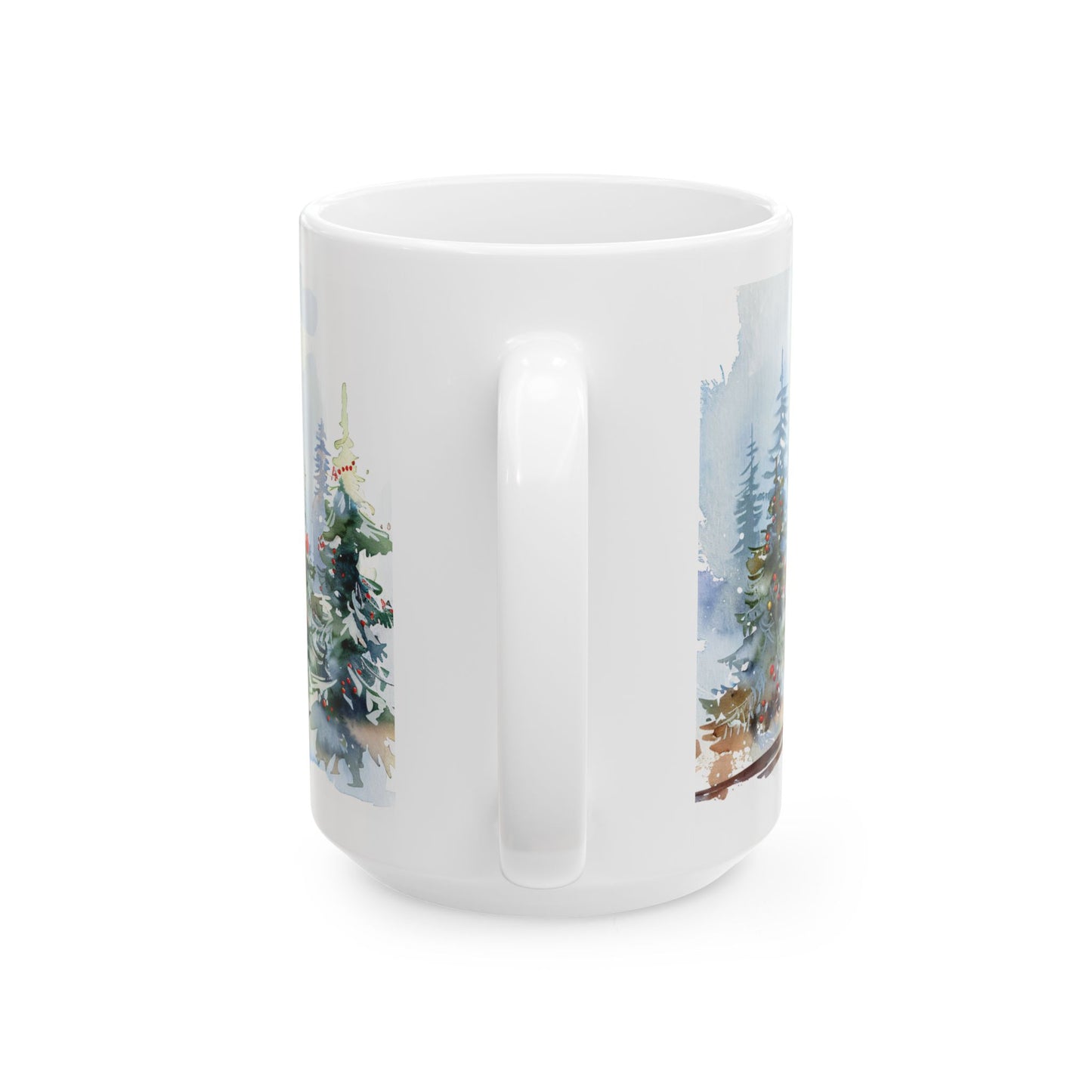 Christmas Mug - Snowy Landscape Train Wrap 4