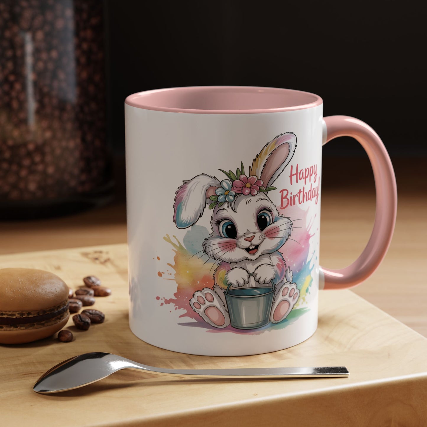 Birthday Mug - Happy Birthday Cute Bunny
