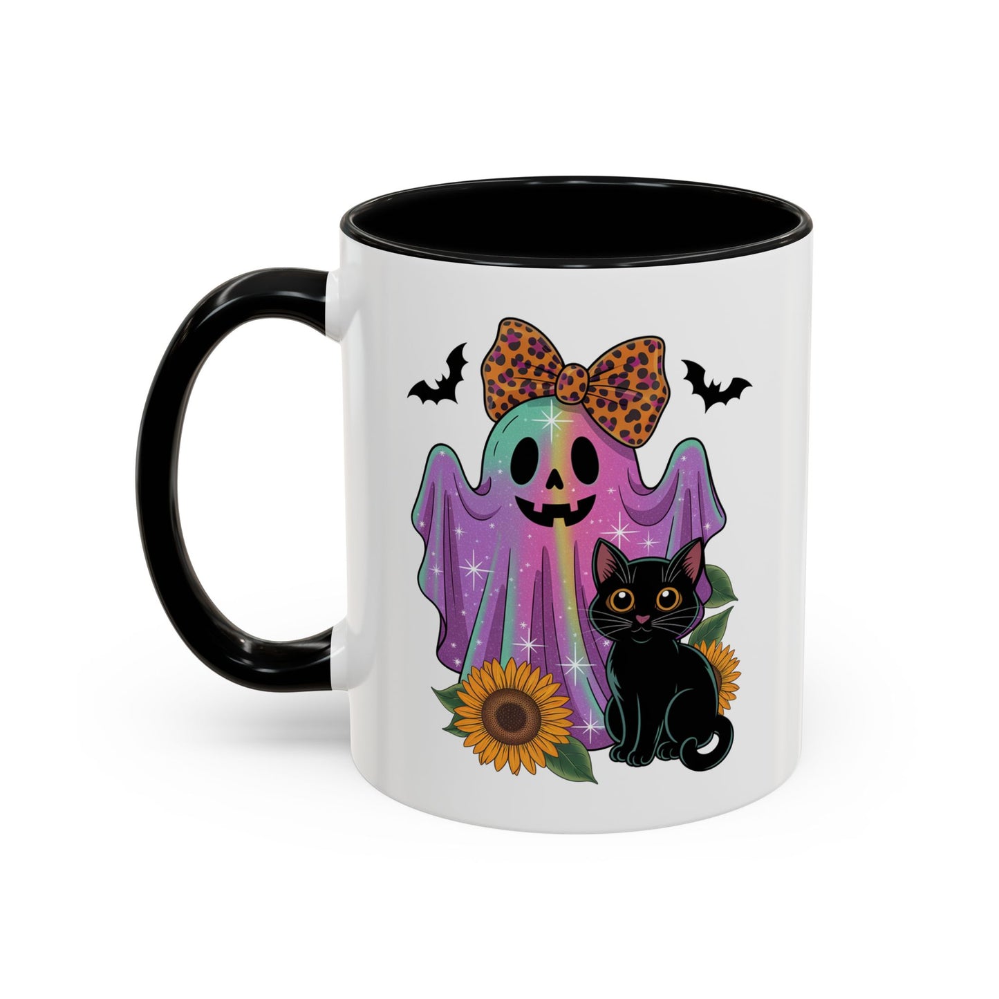 Halloween Mug - Cute Ghost With Cat