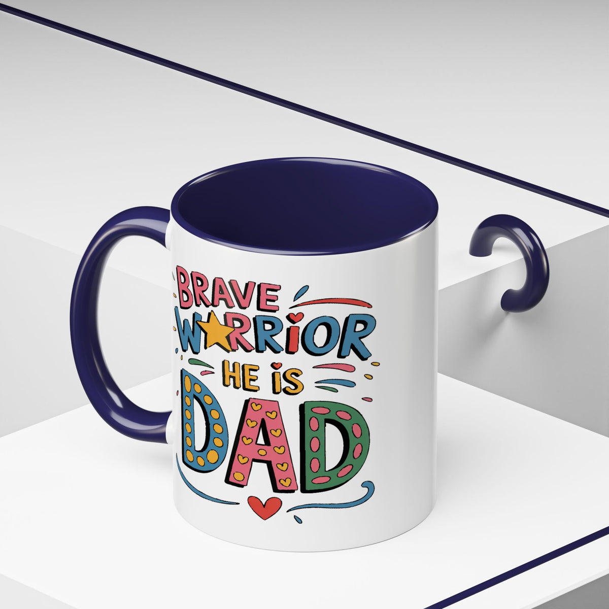 Father's Day Mug - Dad Brave Warrior