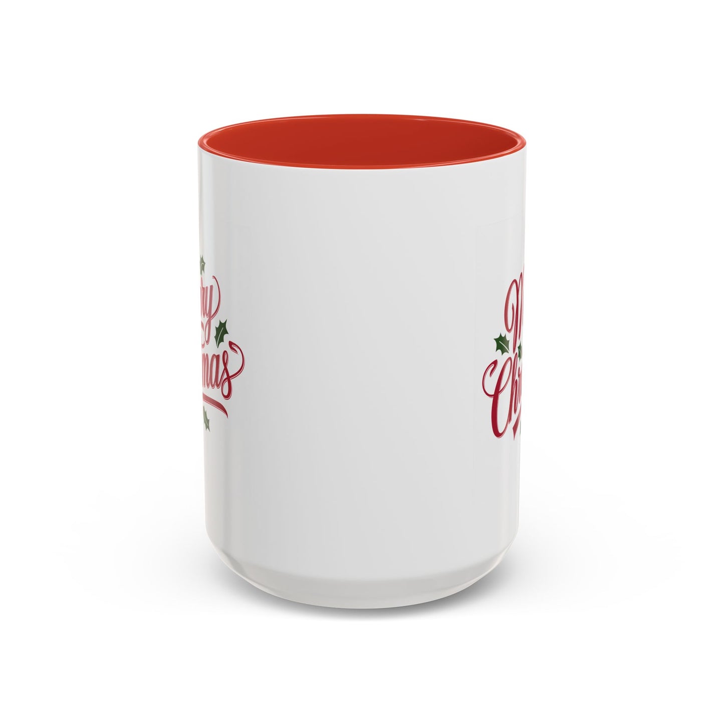 Christmas Mug - Merry Christmas Red Text Mistletoe