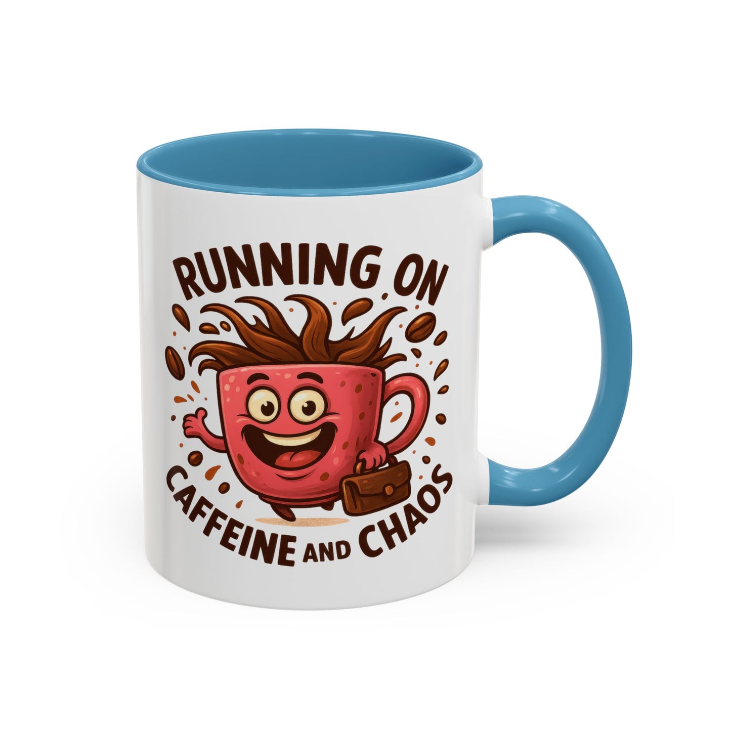 Humor Mug - Running On Caffeine and Chaos