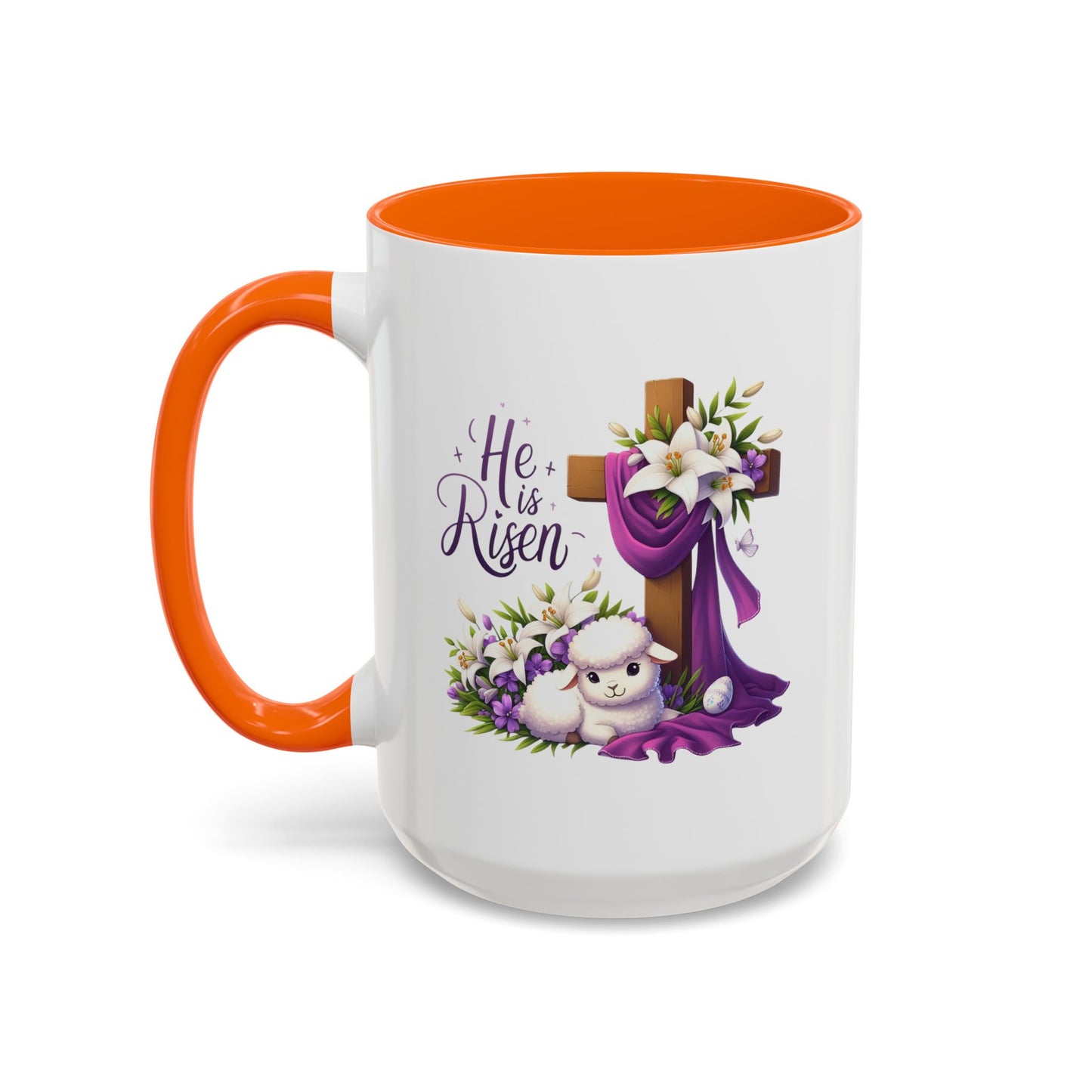 Easter Mug - He Is Risen Cross