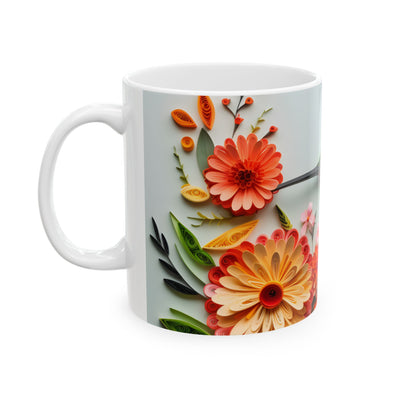 Artistic Mug - Paper Art Hummingbird 1