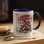 Christmas Mug - Merry Christmas Red Text Puppy Green & Red Top