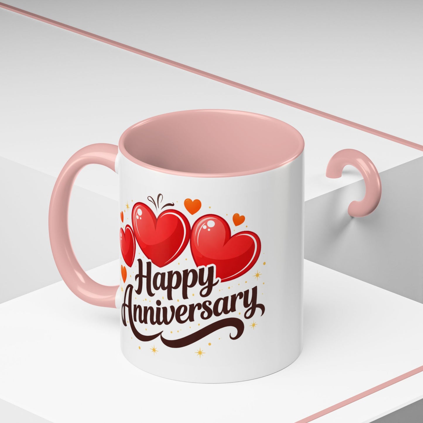 Anniversary Mug - Happy Anniversary Hearts