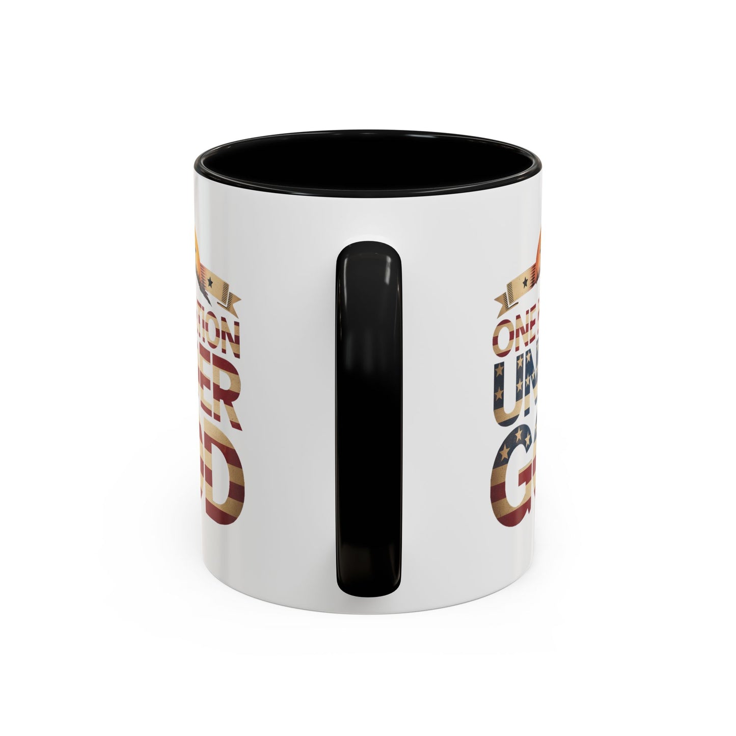 4th of July Mug - One Nation Under God Cross Flag