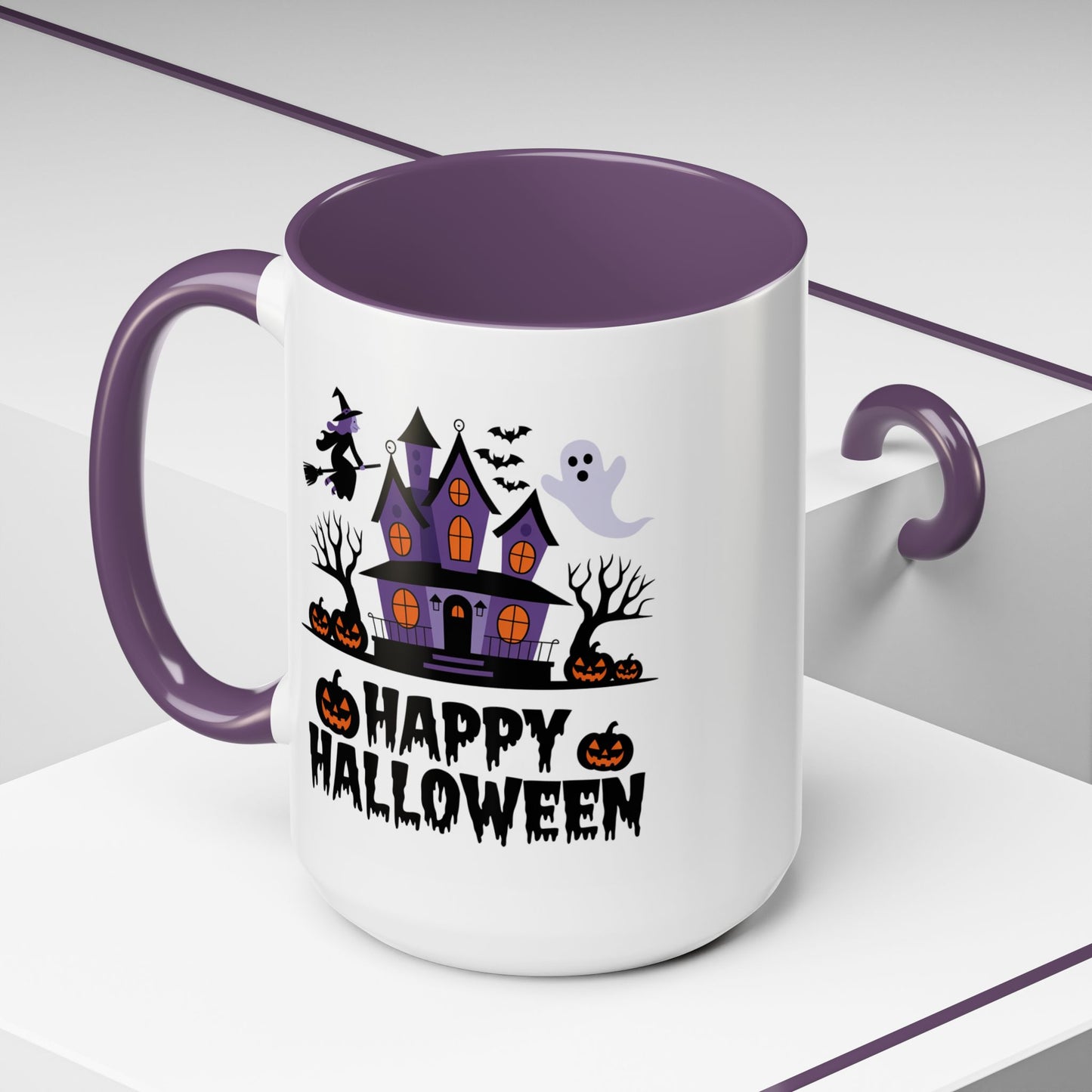 Halloween Mug - Happy Halloween Purple House