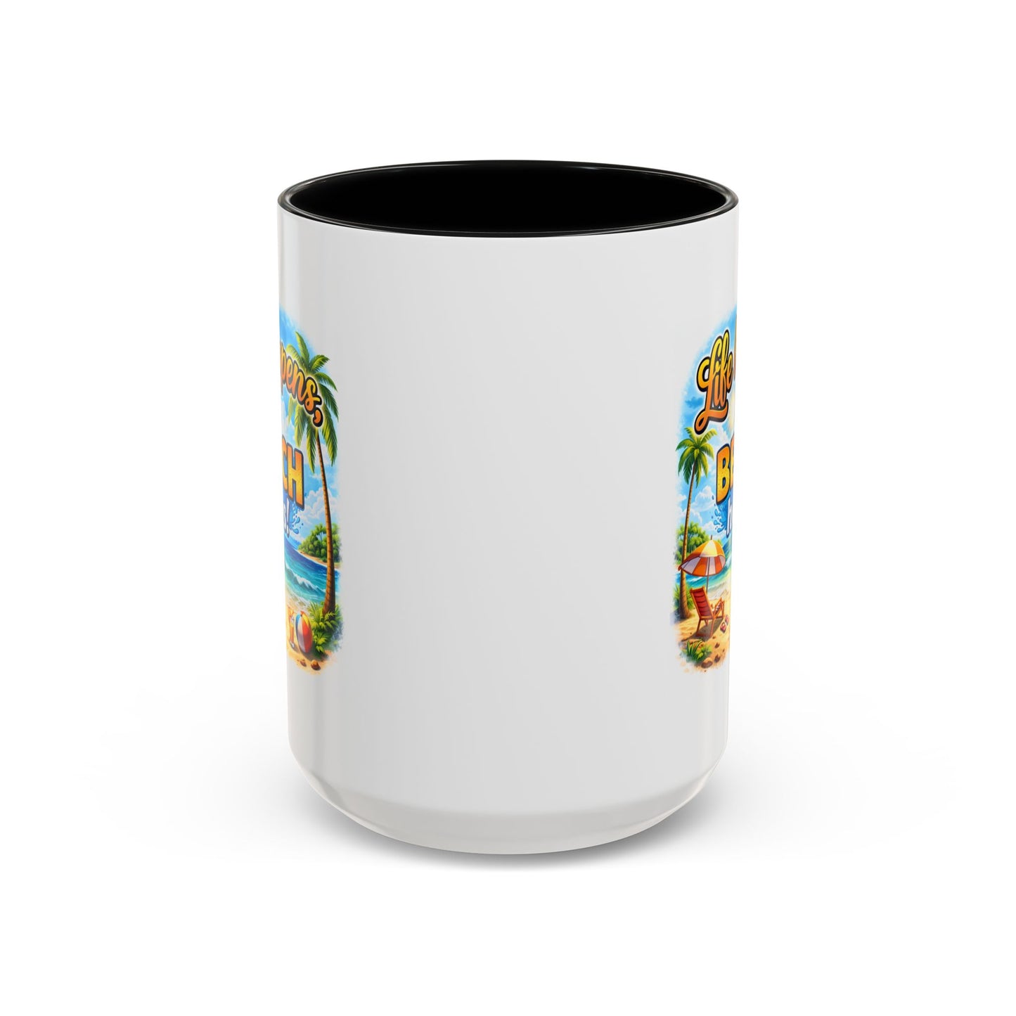 Humor Mug - Life Happens the beach Helps