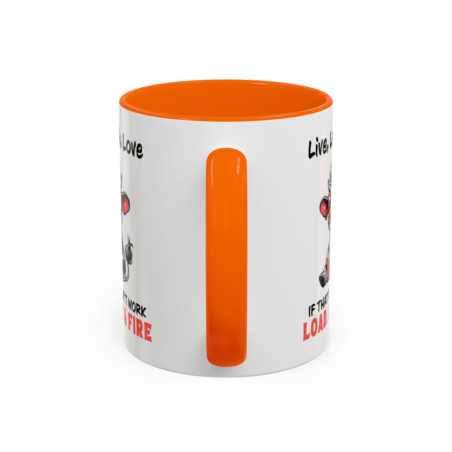 Humor Mug - Live Laugh Love Cow