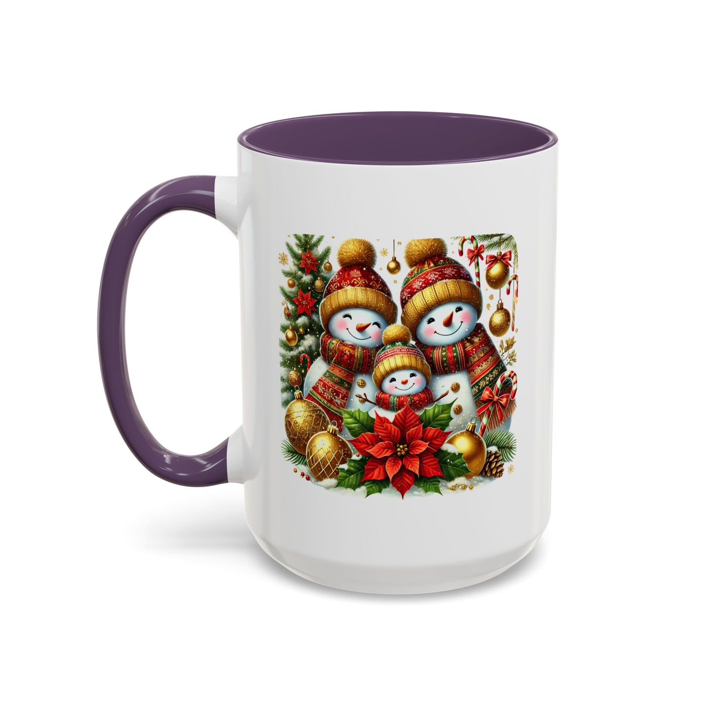Christmas Mug - Gold Snowman Family 2