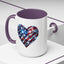 4th of July Mug - USA Sparkle Heart