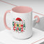Christmas Mug - Grandma Claus Green Yellow & Red Text Hat Lights Stars