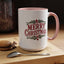Christmas Mug - Merry Christmas Maroon Text Ornament Decorations