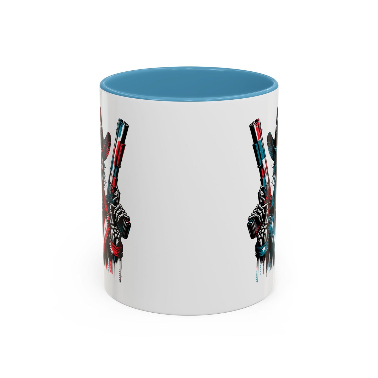 4th of July Mug - Skeleton with American Flag