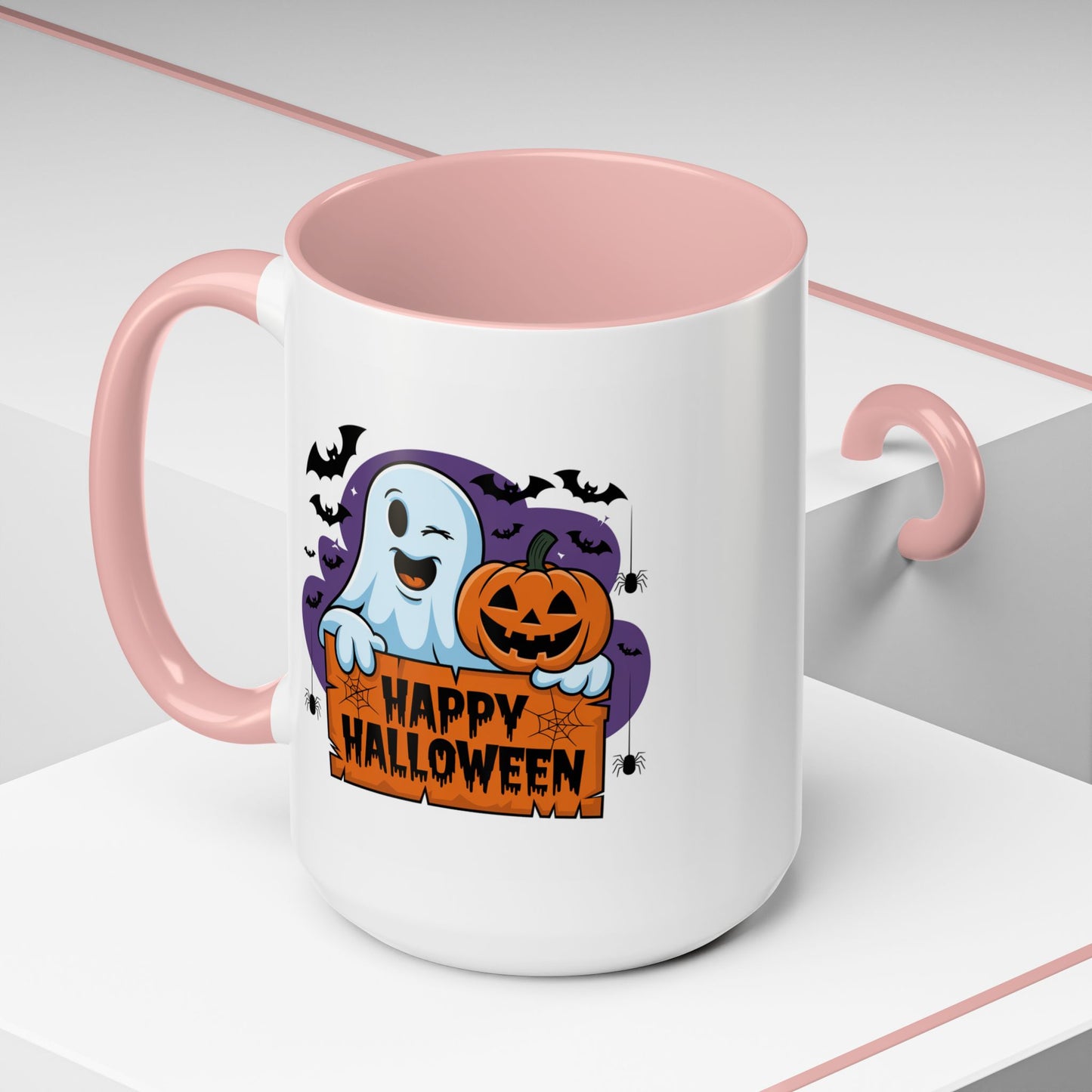 Halloween Mug - Winking Ghost With Pumpkin