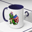 4th of July Mug - T Rex Dinosaur USA Flag