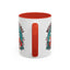 Christmas Mug - Merry Christmas Black & Red Text Cool Santa