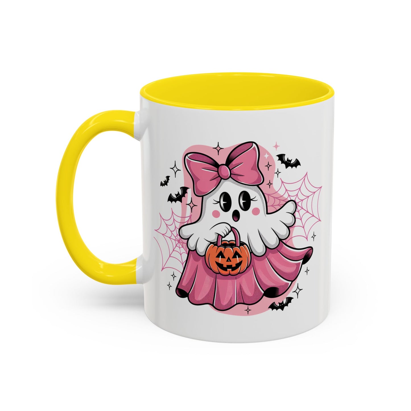 Halloween Mug - Ghost With Pink Bow