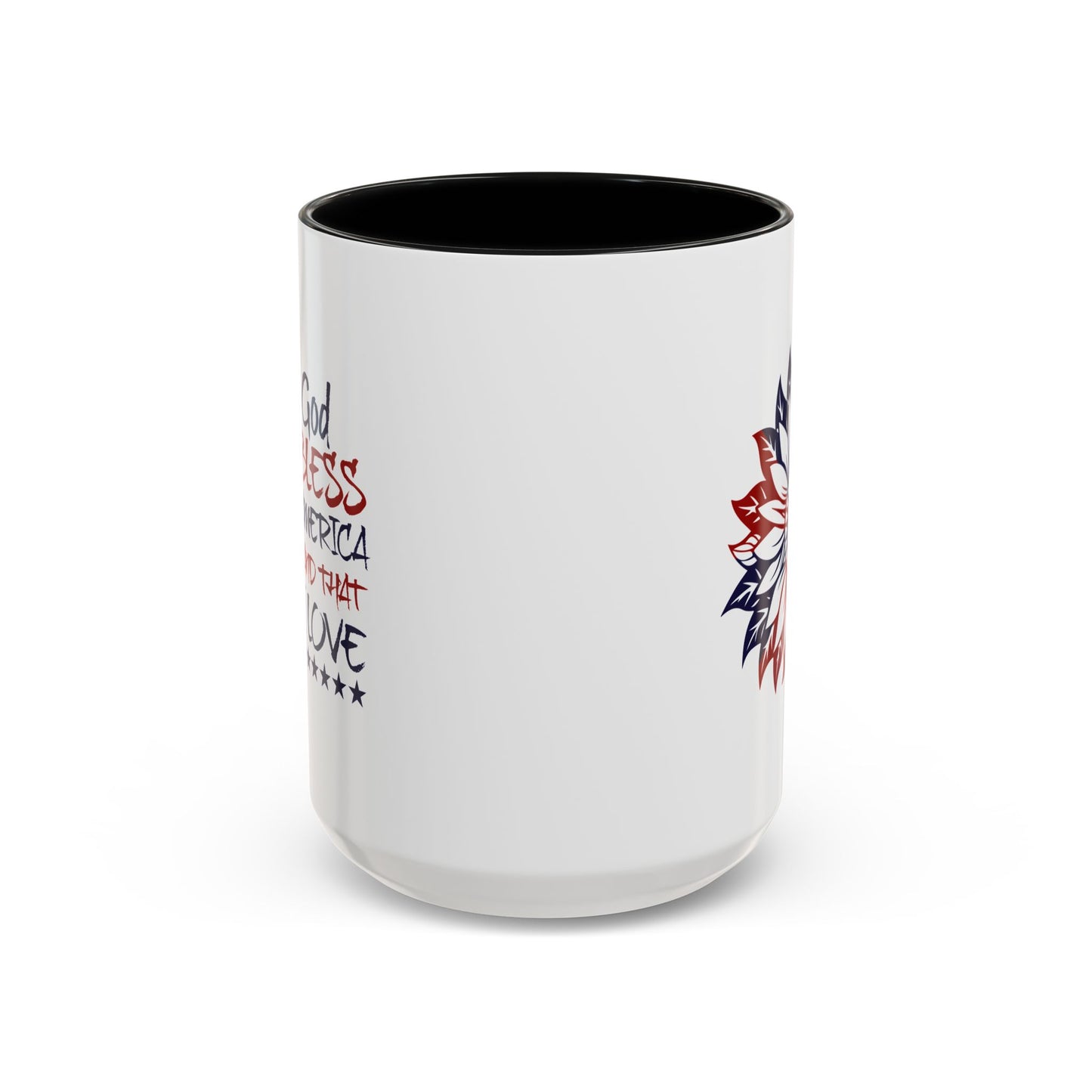 4th of July Mug - God Bless America Sunflower