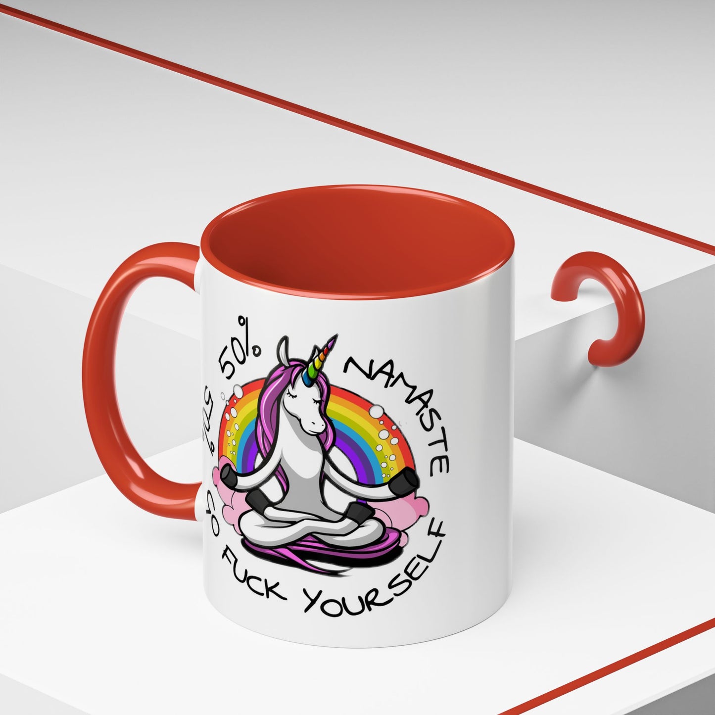 Adult Mug - 50% Namaste 50% Go Fuck Yourself