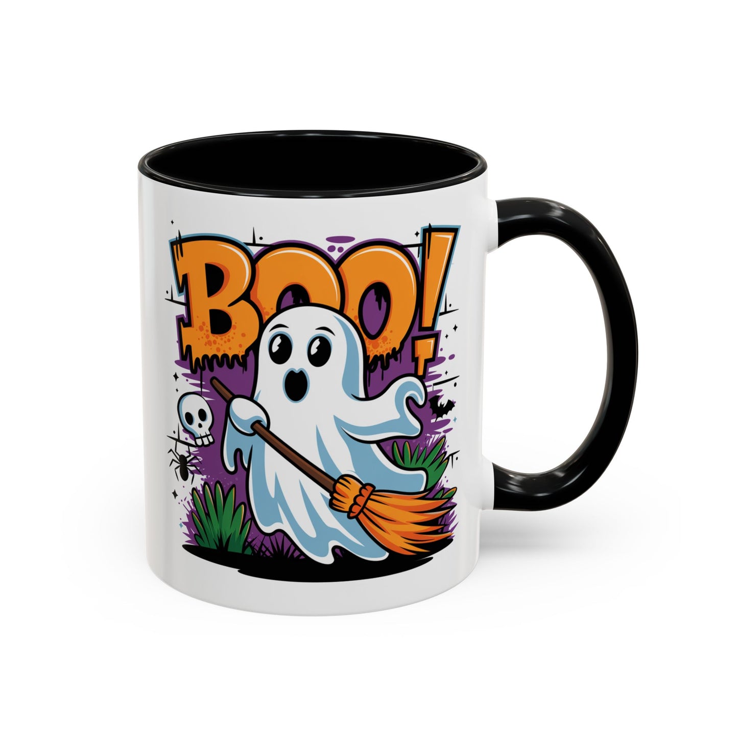 Halloween Mug - Boo! Flying Ghost With Broom