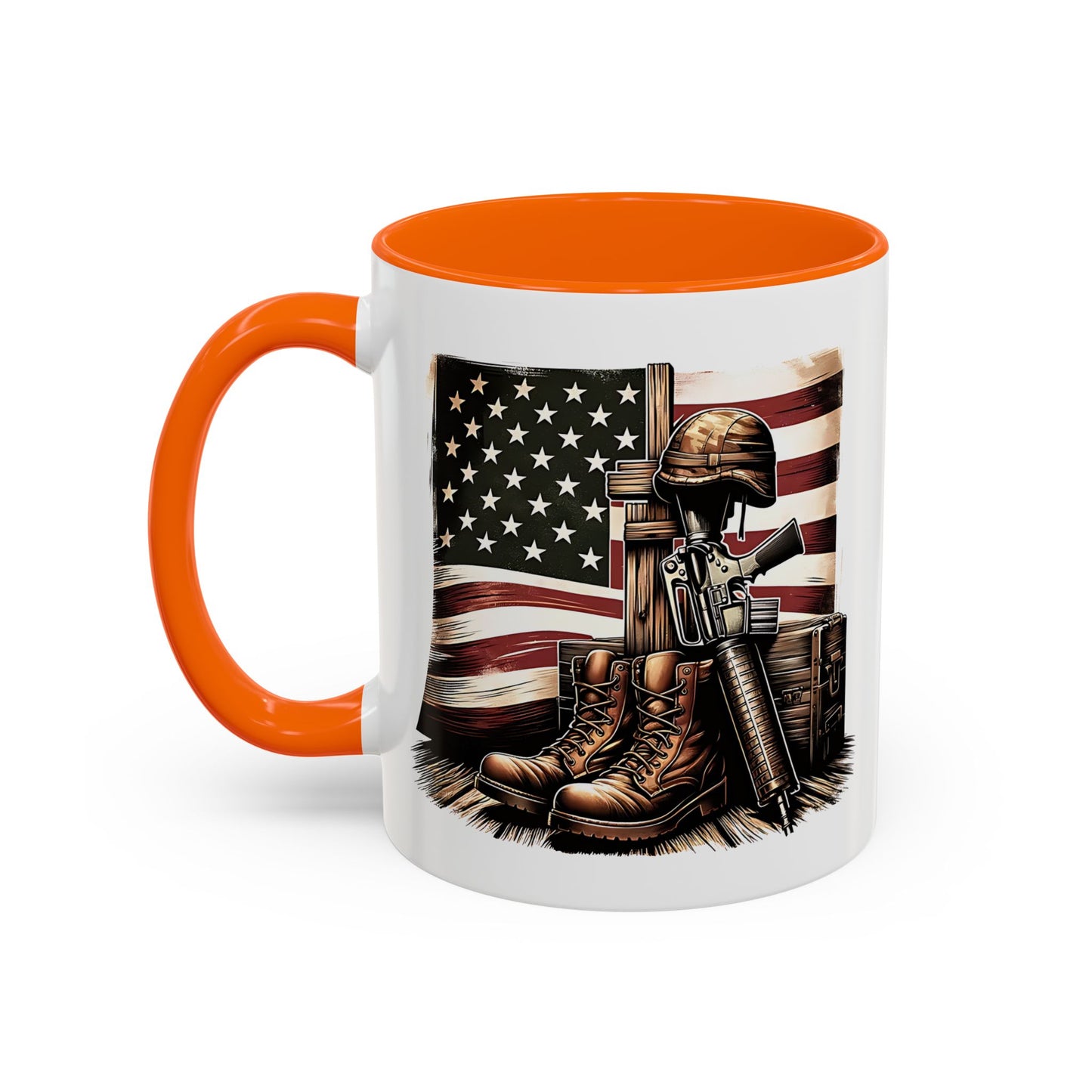 4th of July Mug - Fallen Soldier Boots Flag 3