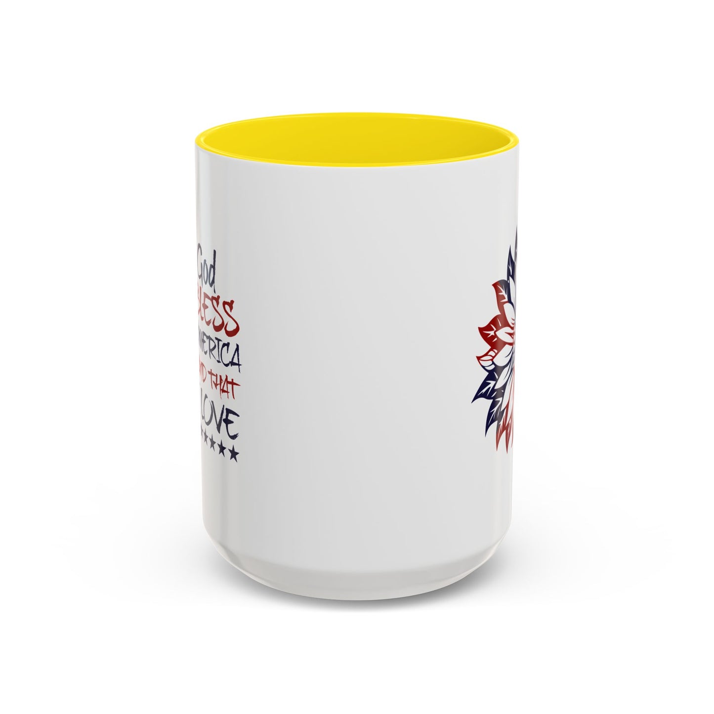 4th of July Mug - God Bless America Sunflower
