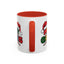 Christmas Mug - Merry Christmas Red Yellow & Blue Text Red Hats