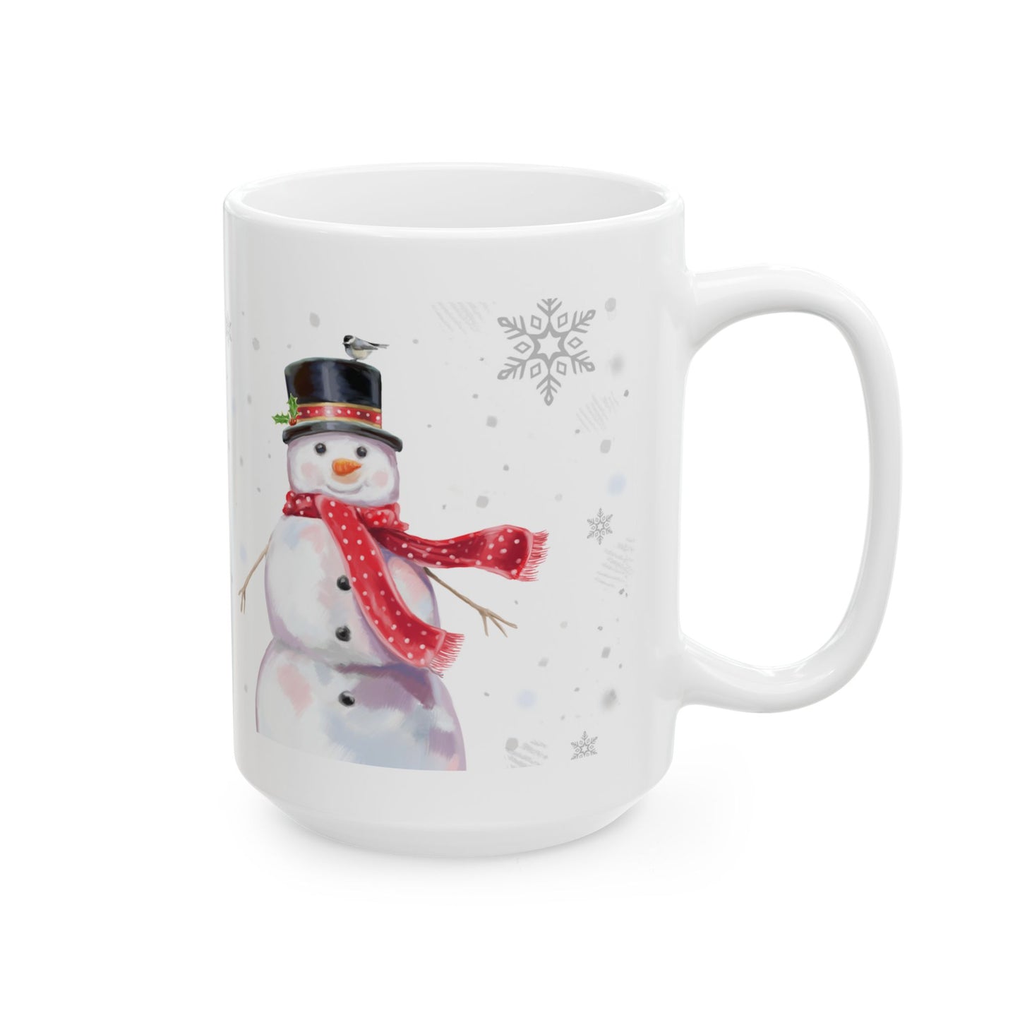 Christmas Mug - Let it Snow Red Text Snowman