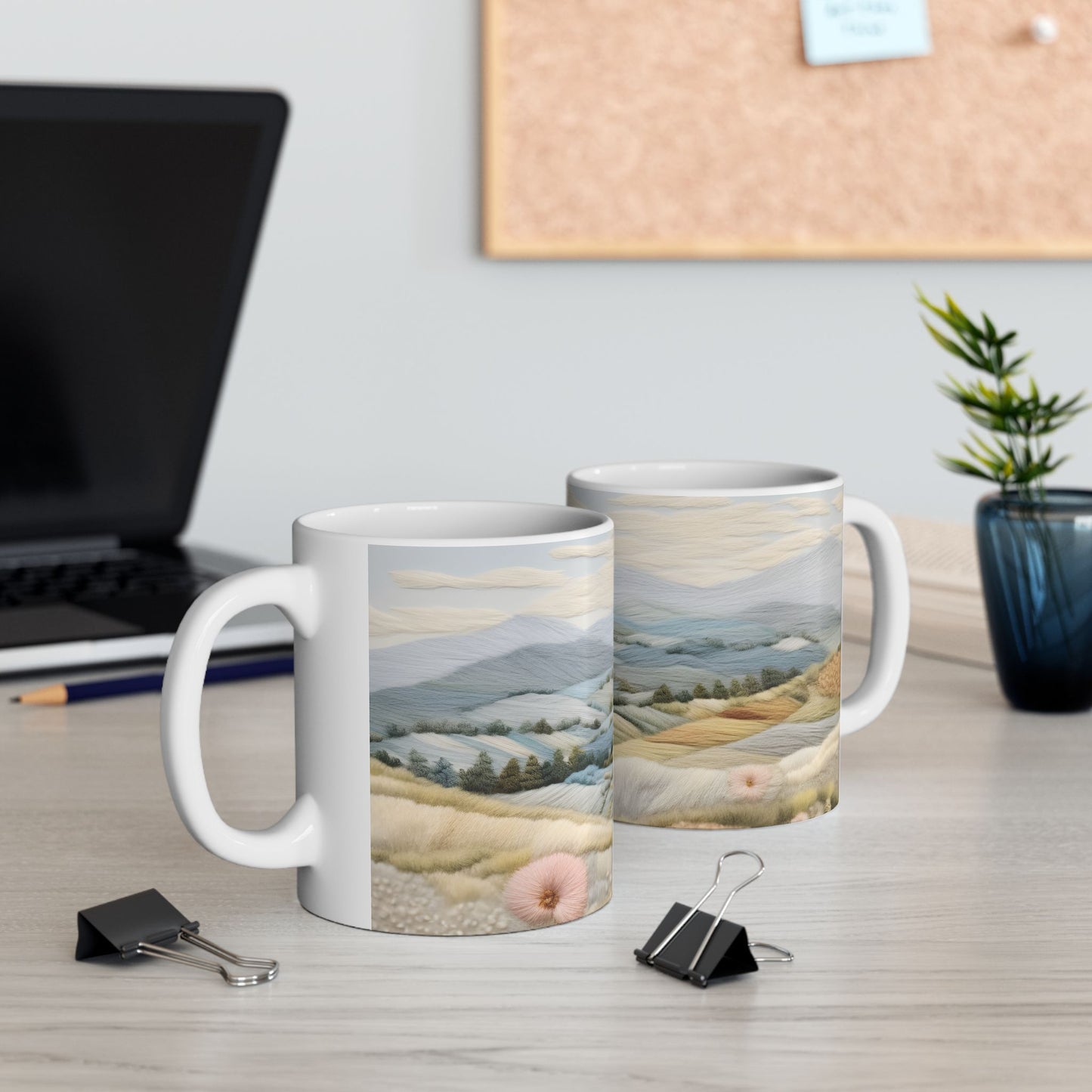 Artistic Mug - Felted Landscape 2