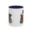 Christmas Mug - Merry Christmas Red Green & White Graffiti Hat
