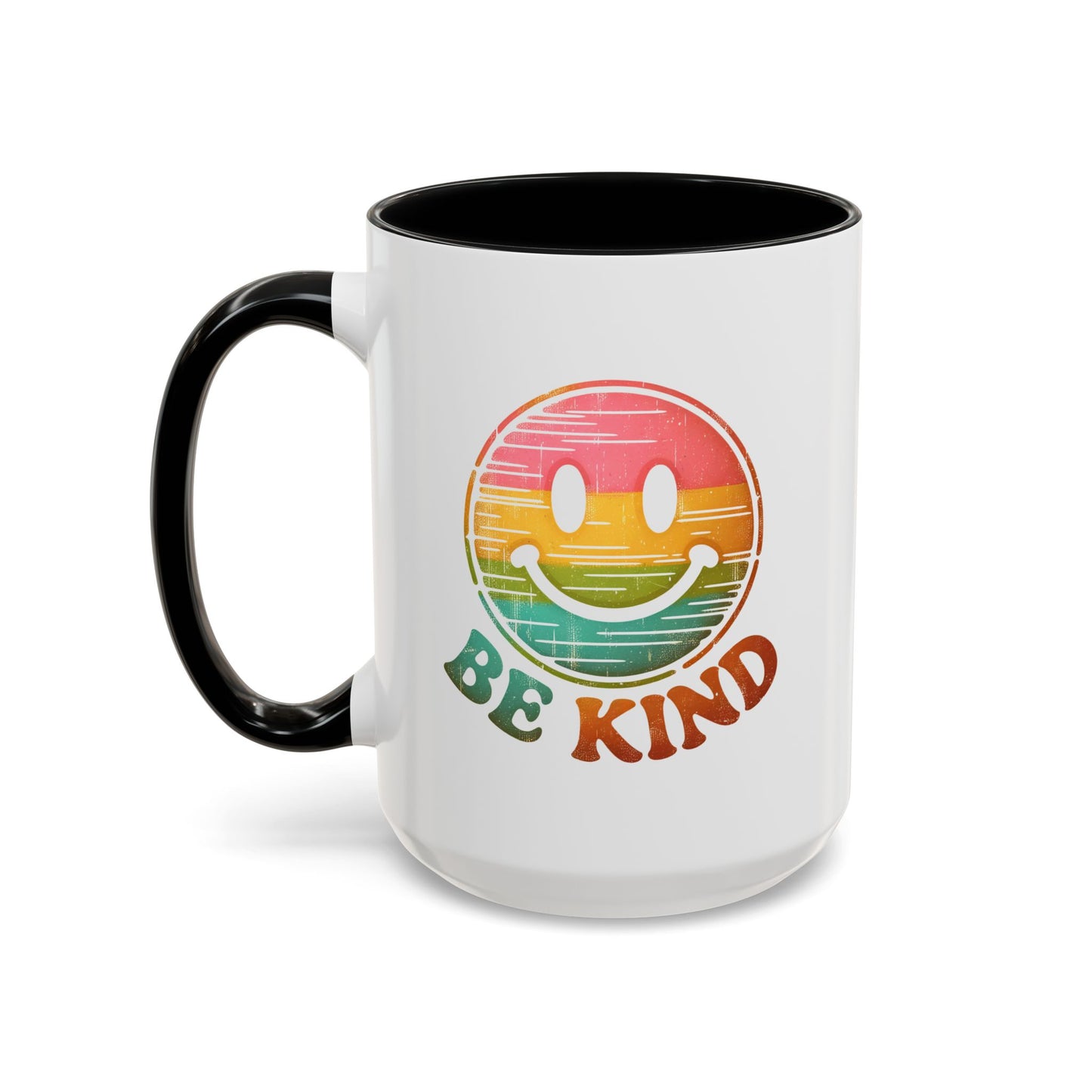 Motivation Mug - Retro Smiley Face Be Kind