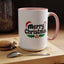 Christmas Mug - Merry Christmas Black Text Hat Candy Cane Mistletoe