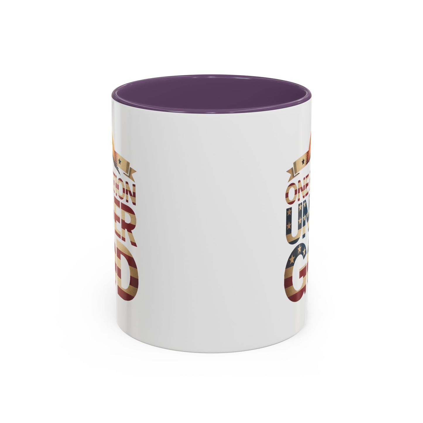 4th of July Mug - One Nation Under God Cross Flag