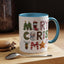 Christmas Mug - Merry Christmas Green Red & Gold Patterned Text