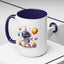 Birthday Mug - Happy Birthday Astronaut, Cake & Balloon