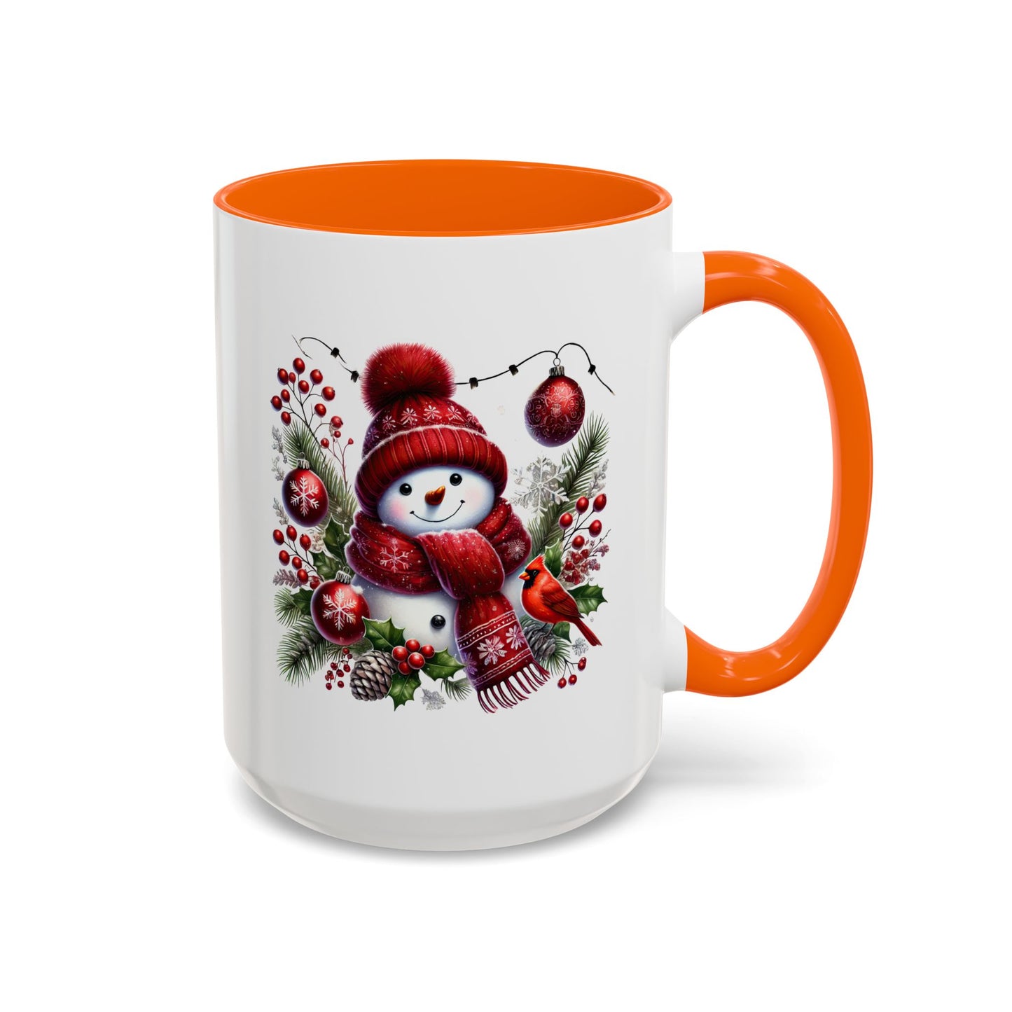Christmas Mug - Burgundy Snowman