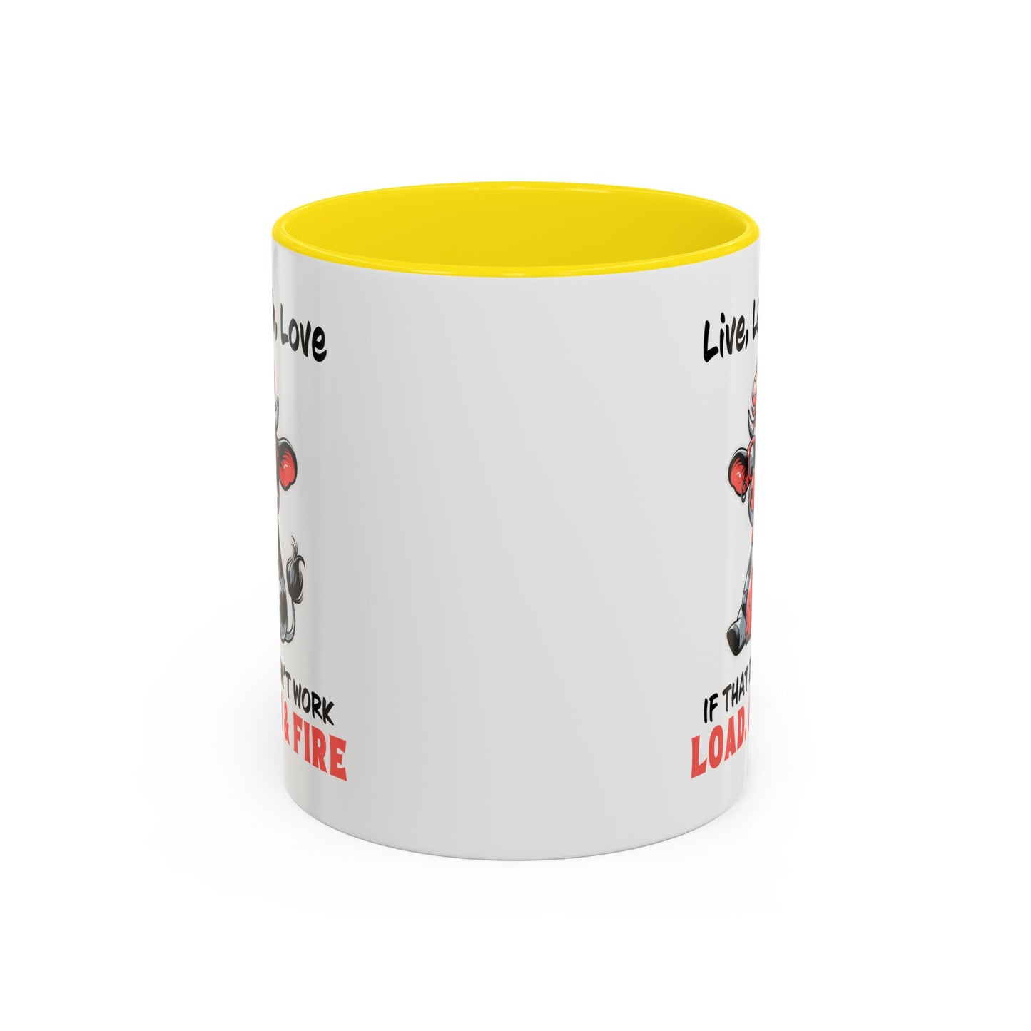 Humor Mug - Live Laugh Love Cow