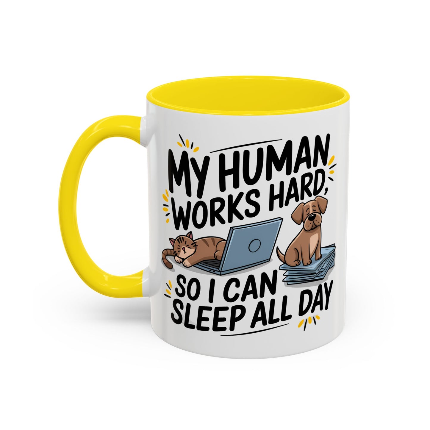 Animal Mug - My Human Works Hard