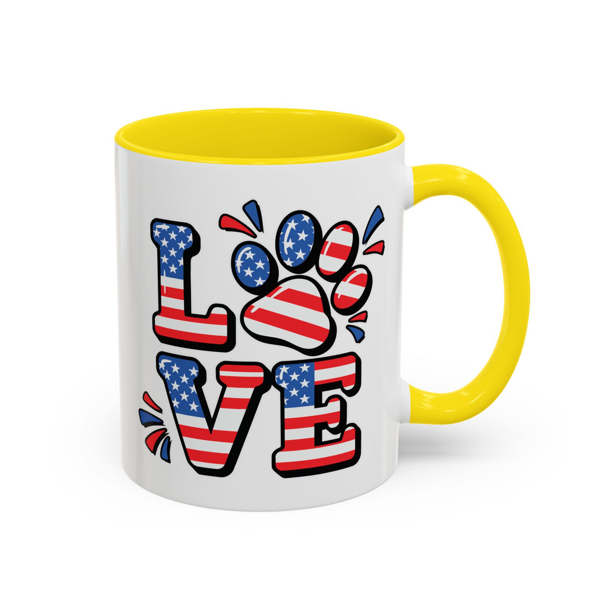 4th of July Mug - Animal Love USA Flag