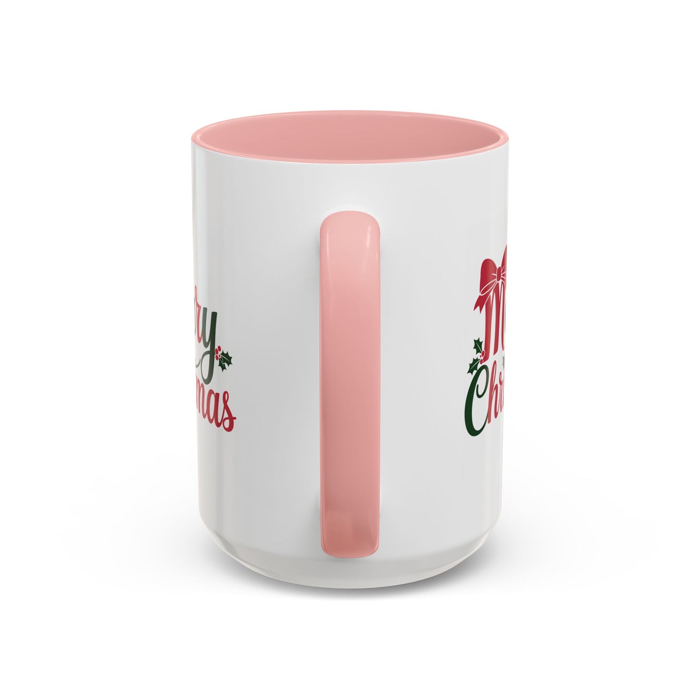 Christmas Mug - Merry Christmas Red & Green Text Bow