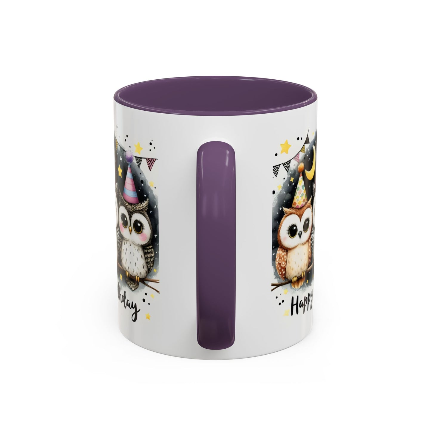 Birthday Mug - Happy Birthday Owls