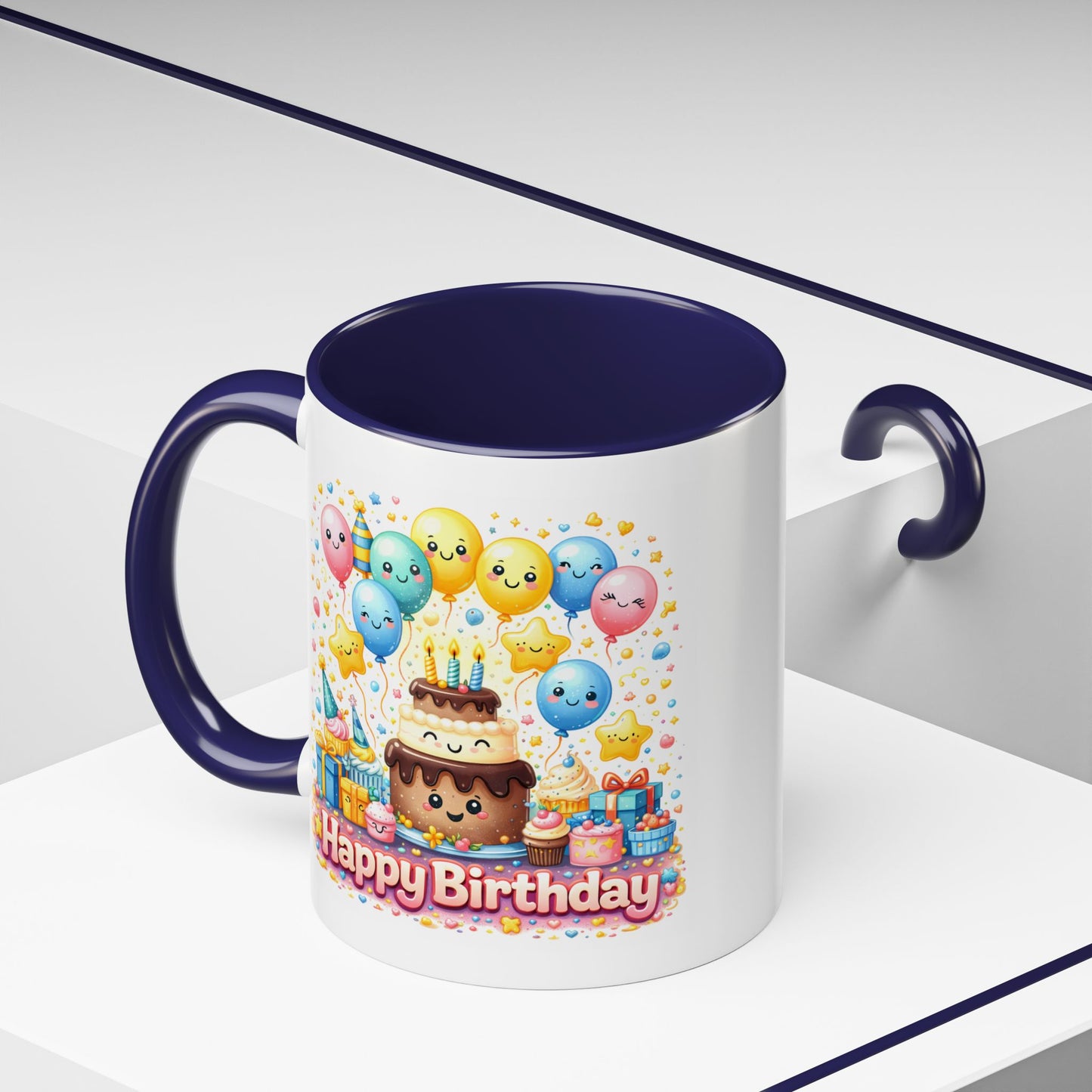 Birthday Mug - Cake and Balloons