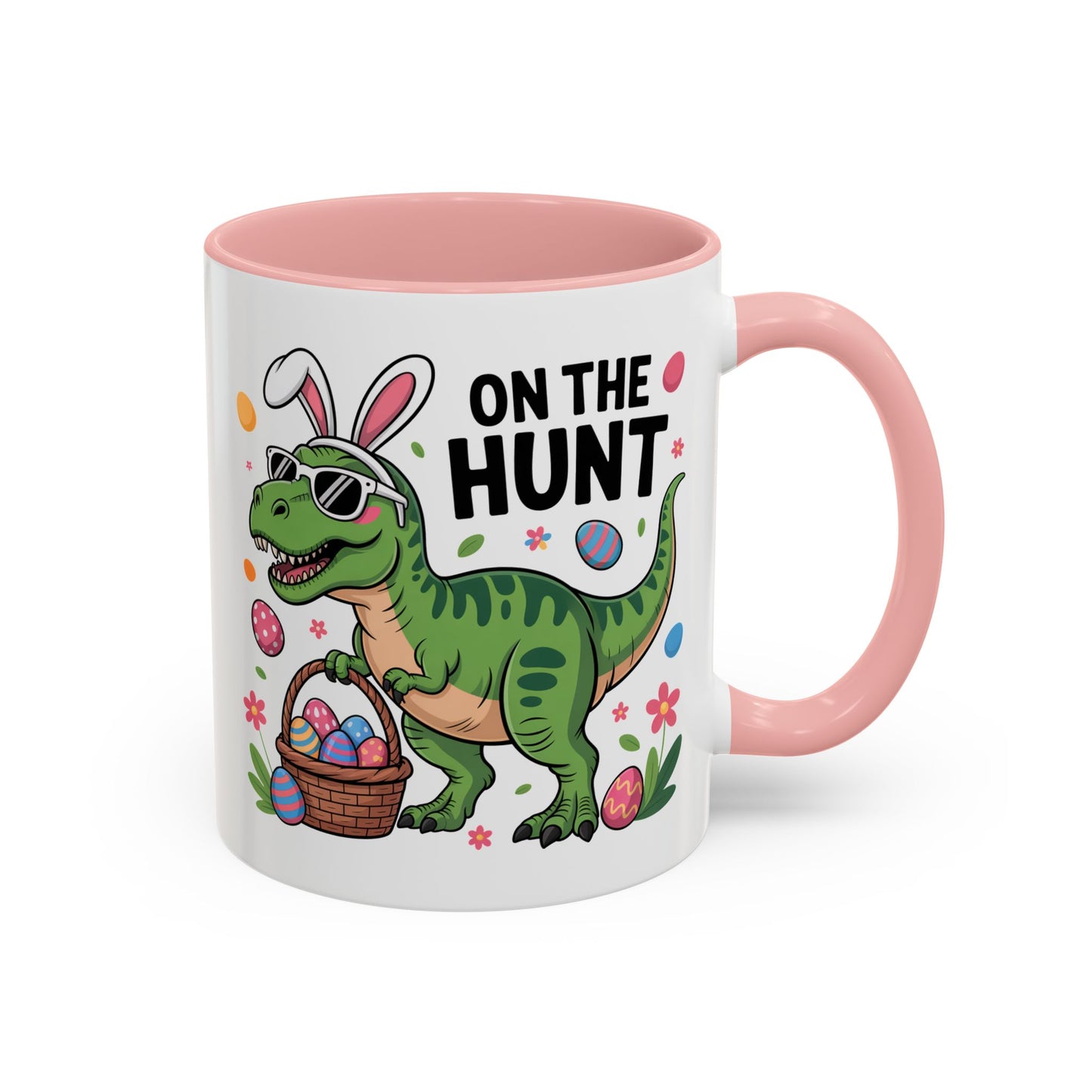 Easter Mug - On The Hunt Dinosaur