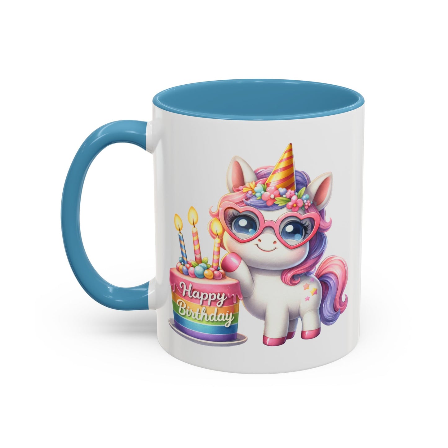 Birthday Mug - Unicorn Candles