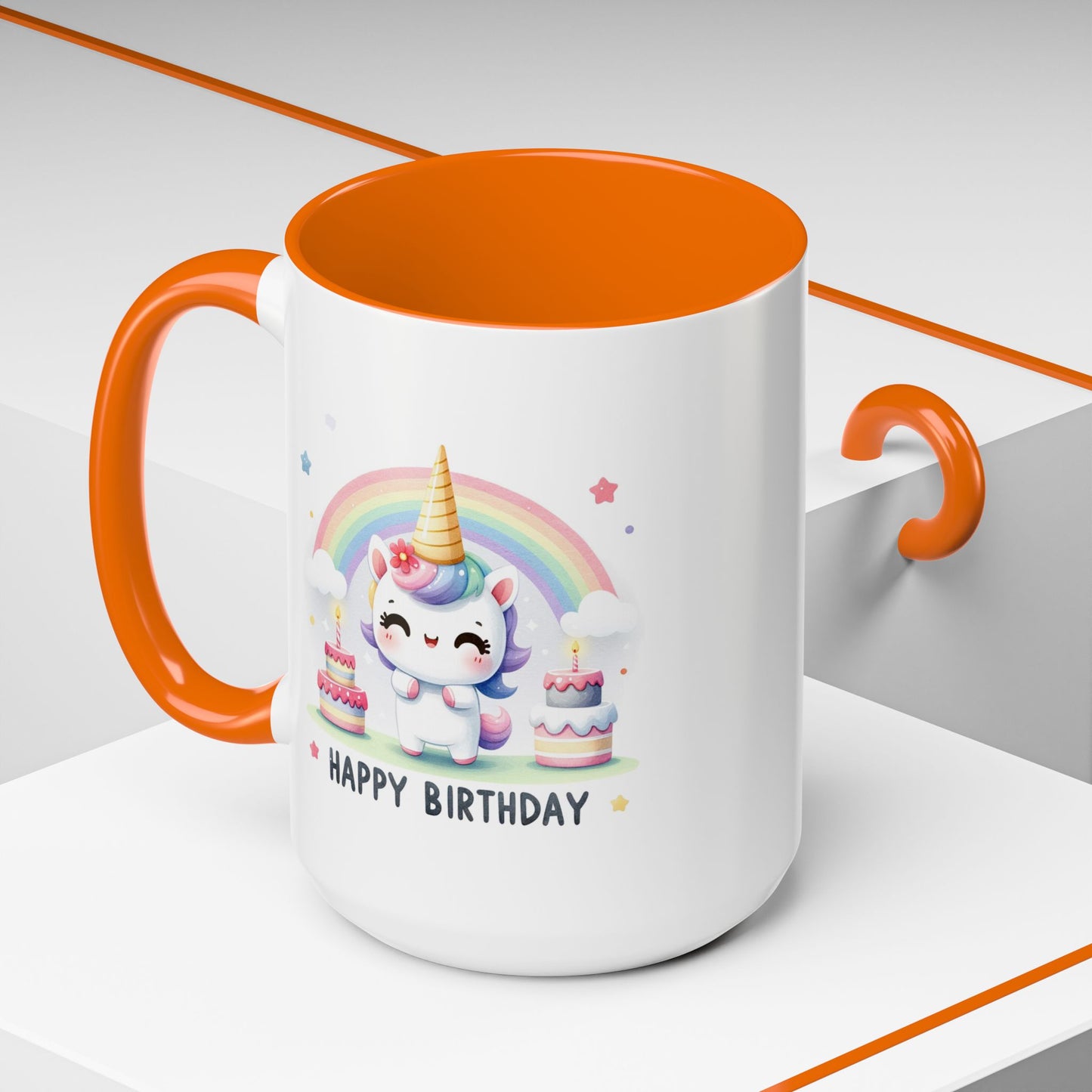 Birthday Mug -  Unicorn With Cakes